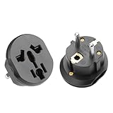 YAODHAOD Stecker Adapter 2 Stück，Universal Adapter，UK to EU Adapter, Adapter China Deutschland Stecker，Reiseadapter Weltweit für Deutschland, USA,UK,Thailand,Schweiz,China,Italien,Indien