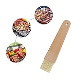 MOKKHNB Pastry Brush aus Eberhaar mit Lackiertem Hartholzgriff Robuster Küchenpinsel für Gleichmäßiges Beschichten von Frisch Gebackenem Gebäck Wasserbeständig Ergonomisch