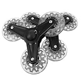 TEHAUX Robuste Dreieck räder aus Eisen für Einkaufswagen Faltbar Leicht Laufend Treppentauglich Ersatzrollen für Bollerwagen und Einkaufstrolley Graue Schwerlastkonstruktion