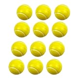 Generisch Tennisbällchen ideale Haustiere - 12 Stücke Feste Schwammkugeln | Hohe Bounce Soft Foam Übungsbälle | Leichter Tennisball für Kinder Freien, Training,