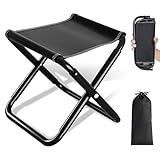 Bcuuozeeing Camping Hocker Hocker Klappbar - 200kg (440lbs) - 30cm Tragbarer Klapphocker Faltbar mit Aufbewahrungstasche, Campinghocker für Angeln, Reisen, Wandern, Grillen, Garten, Strand