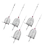 BESPORTBLE 5 Stück Angelfalle Käfig ritzelabzieher uhrzeit krebse Fischereiausrüstung Garnelen Fischereiartikel Lure Fischereizubehör Fishing Tackle Fischereikäfig Fangkörbchen Angelkäfig rot