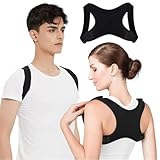 Rücken Geradehalter, Haltungskorrektur Rücken, Innovativer Rücken Geradehalter für eine aufrechte Körperhaltung, Rückenstütze, Schwarz