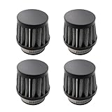 XQSMWF Sourcingmap Luftfilter für Honda CB500, CB550, CB750, 69-76, 39 mm, Schwarz, 4 Stück