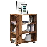 INLIFE Rollcontainer Altholz-Optik 60x35x75 cm Holzwerkstoff,Möbel,Schränke,Aufbewahrungsschränke & Schließfächer,Braun,17.61 KG,856656