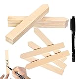 Pflanzenmarkierer, wasserdichte Pflanzenetiketten aus Holz, Pflanzenstecker mit Marker, Gartenzubehör, wasserdichte Pflanzenanhänger für den Außenbereich zur Pflanzenbeschriftung