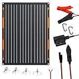 Solar Autobatterie Ladegerät 12V 20W Solarmodul IP67 wasserdichtes Solarpanel tragbares Batterieladegerät SAE-Anschlusskabel für Auto, Boot, Motorrad, Anhänger usw,Wohnmobil，RV Marine