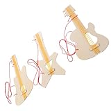 SOPOTUTU 3 Stücke Teiliges DIY Holzgitarren für Leere Holzgitarren Basteln Musikinstrument für Kreative Projekte für Geburtstagsfeiern und Themenpartys
