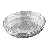TOYANDONA Edelstahl Dampfkorb mit Feinen Löchern Leichtes Multifunktionales Sieb für Reis Gemüse Obst Hitzebeständig mit Griff Passend für Schnellkochtöpfe und Dampfgargeräte