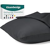 Kissenbezug 40 x 80 Mikrofaser Premium 2er Set Kopfkissenbezug 40x80 für Kissen Bett Stoff Superweicher Resistent Hypoallergen Anti-Milben Atmungsaktiv Kissenhülle mit Verdecktem Zip Voll Waschbar