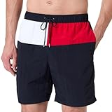 Tommy Hilfiger Herren Badeshorts Long Drawstring mit Tunnelzug, Blau (Desert Sky), M