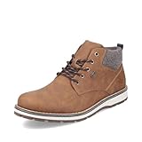 Rieker Herren Schnürstiefeletten 38419, Männer Stiefeletten, wasserabweisend, riekerTEX,halbstiefel,Kurzstiefel,braun (24),42 EU / 8 UK