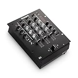 Numark M4 - 3-Kanal Scratch DJ Mixer, Rack-montierbar mit 3-Band EQ, Mikrofoneingang und austauschbarem Crossfader mit Reverse und Slope-Kontrollen