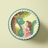 CGD Essbare Tortenaufleger aus Fondant oder Esspapier – Dekorative Kuchendeko für Geburtstag, Party & besondere Anlässe - Prinzessin L1 (Esspapier)