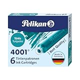 Pelikan Standard-Tintenpatronen 4001 Tinte Türkis, 6 Stück