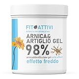 Arnika und Teufelskralle stark 500 ml Kalteffekt 98% Arnika für Pferde zur menschlichen Verwendung Vitamin und Menthol Minze für lokale Massagen Made in Italy