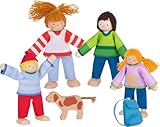 Goki 51863 Biegepuppen Camping-Familie, 2 Monate to 12 Jahre