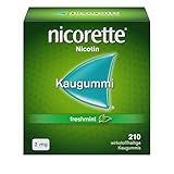 NICORETTE Kaugummi Vorratspack 2mg freshmint – Nikotinkaugummi zur Raucherentwöhnung – Minzgeschmack –2mg Nikotin – Rauchen aufhören – 210 St.