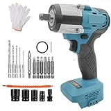 Akku-Schlagbohrschrauber 18V,mit3-Gang Getriebe,variable Drehmomentvorwahl,Softgriff,kompakt und leicht,20 Zubehörteile,für DIY-Büro und Garten(Ohne Batterie)