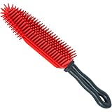 Vileda Pet Pro Elektrostatische Bürste, Tierhaarentferner für textile Oberflächen, elektrostatische Kraft, langlebiges Silikonmaterial, ideal für enge Stellen, ergonomisches Design, abwaschbar