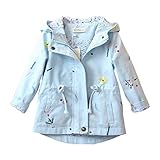 Amur Leopard Kinder Übergangsjacke Mädchen Baumwolle Frühling Herbst Jacke, Blau, 104-110 (Etikettengröße: 110)
