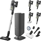 AEG 7000 Akku-Staubsauger AP72UB21ES kabellos mit All-in-One Station, Auto-Modus, LED-Bodendüse, HEPA-Filter, bis zu 50 Min Laufzeit, Dark Grey