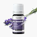 Casida® Lavendelöl Bio zum Einnehmen - Lebensmittelqualität, 100% reines ätherisches Öl, vegan, ohne Zusatzstoffe, vielseitig einsetzbar, 5ml