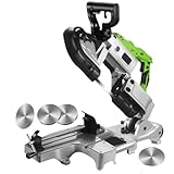 twostronking Abnehmbare Bandsäge, 1100 W Kappsäge für die Holzbearbeitung, mit Aluminiumbasis, integrierter LED-Beleuchtung, 12 cm Schnittbereich, geeignet für Metall, Holz usw.