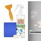 100 Ml Klebstoff-Entferner-Gel – Reinigungsset Für Aufkleber, Etiketten, Abziehbilder Mit Schaber Und Tuch | Klebrige Rückstände Auf Mehreren Oberflächen Für Auto, Wand Und Farbe, Reinigungss
