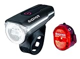 SIGMA SPORT - LED Fahrradlicht Set AURA 60 und NUGGET II | StVZO zugelassenes, akkubetriebenes Vorderlicht und Rücklicht