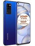 Smartphone ohne Vertrag OUKITEL C21, Android 10 Dual-SIM-Handy, 20 MP AI Selfie+16MP Quad-Kamera, 6,4-Zoll-FHD+ Volles Display, Octa-Core 4GB+64GB, Typ-C-Fingerabdruck Gesichtserkennung GPS Blau