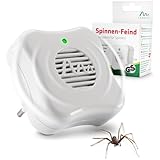 GARDIGO® Spinnenabwehr Ultraschall Stecker I Ultraschall Schädlingsbekämpfer für das Haus gegen Spinnen | 25m² | 27 kHz | Anti Spinnen Stecker | Insektenabwehr Insektenstecker