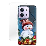 KARTXITAI Hülle Kompatibel mit XIAOMI Redmi 15C 5G,Stoßfest Hybrid Schutzhülle [TPU Silikon Bumper+PMMA Rückseite] mit Schneemann 5 Motiv Handyhülle Cover+PMMA Displayschutz
