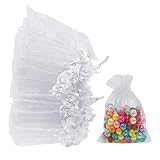Witgift 50 Stück Organzasäckchen Geschenkbeutel Geschenksäckchen 5x7 cm,Organza Säckchen zum befüllen Stoffbeutel klein beutel klein Organzabeutel tütchen Verpackungstüten Klein Geschenktüten
