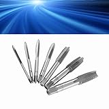 7-teiliges Gewindebohrer-Set gewindeschneider m10 M3, M4, M5, M6, M8, M10, M12 Bohrer-Gewindebohrer-Bit-Set, Metrisches Gewinde, Stahlgewindebohrer, Juegos de brocas