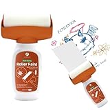 Fosoloni 500g Wandfarbe Ausbessern Weiß,Wandreparaturroller Farbe,2 in 1 Wandreparatur RollbüRste,Wandreparatur Rollbürste mit Wandreparaturpaste für Küche,Schlafzimmer,Wohnzimmer und Spielzimmer