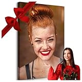 Muralo Bild auf Leinwand, Fotogeschenk, Fotoleinwand Personalisierte Geschenke für Männer und Frauen, Geschenk mit eigenem Foto zum Einzug, Hochzeit, Geburtstag, Weichnachten Br. 20cm x Höhe 30cm