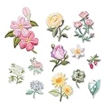 14 Stück Aufbügeln Blumen Bestickte Aufnäher, Hochwertige Bügel-Patches, Vielfältige Designs für Jeans, Hemden & Jacken, Einfache Anwendung
