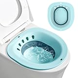 Faltbares Sitzbad für die Toilette, Bidet Einsatz für Toilette, Tragbares Sitzbadewanne für Hämorrhoidenbehandlung, Wochenbettpflege, Schwangere und ältere Menschen (Dunkelgrün)