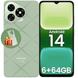 Ulefone Note 19 Handy (2025), Android 14, 6 GB+64 GB ROM/SD-512 GB, Octa Core Smartphone Günstig, 5000 mAh, 6,56 Zoll HD+ Handy, 8MP+5MP, 4G Smartphone Ohne Vertrag Dual SIM/Face ID/GPS/3 Slot-Grün