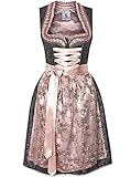 Alpenmärchen Midi Dirndl aus Exklusiver Kollektion inkl. Schürze Gr.40 - ALM905
