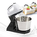 TONFEION Stabmixer Edelstahl 7 Geschwindigkeiten 350W 1,7L Pürierstab, Hand-/Tischbetrieb, Spülmaschinenfest Blender Mixer für Teig, Sahne und Shakes