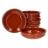 MamboCat Cazuela Schale Bruno Tonware I 6er Set I Ø 16 cm I Größe M I Mediterran I Glasiert I Unikat Handarbeit I Antike/Vintage I Mittelalter I Wikinger