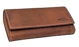 Menzo Kellnerbörse aus echten Leder, Kellnergeldtasche, Kellnerbeutel, Kellnertasche (deltabraun)