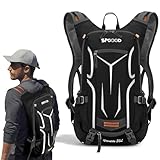 SPGOOD Fahrradrucksack 20L/25L/30L (9 Farben)-Wasserdichter Ultraleicht-für Damen & Herren Multifunktionaler-mit Regenschutzkappe/Helmabdeckung Rucksäcke MTB Mountainbike (Grauschwarz, 30L)