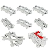 Duplo Schienen Erweiterung – Bausteine Zug Schienen Set, Spielzeug Eisenbahnschienen mit Train Crossing Track, Gerade & Kurven Schienen, kompatibel mit dem Marktführer ab 2 Jahren (33 Stück)