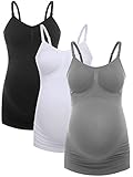 HOFISH Damen Still-Top, Umstandsstill-Top mit integriertem BH - - Groß