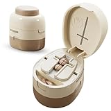 Tablettenschneider, Einstellbar Tablettenteiler, Klein Tablettenspalter Tragbar Pill Cutter Medikamententeiler mit Aufbewahrungsfach, 1/2, 1/4 Unterteilt Medizinschneider für Kleine & Große Tabletten