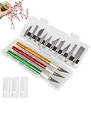 JUKOTA 3 Stück Stücke Precision Carving Craft Messer Set, Cutter für DIY Art Work Cutting, Skalpell mit 10 Ersatzklingen für Hobbymesser Bastelmesser DIY Art Work CuttingCaving, Fensterfolie