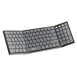 Inateck Faltbare Tastatur Kabellos,Klappbare Tastatur mit Ziffernblock mit 3 Kanälen,AI-Key,mit Ständer und Tasche,für iPad iPhone Mac Android Windows,Nomad N0135